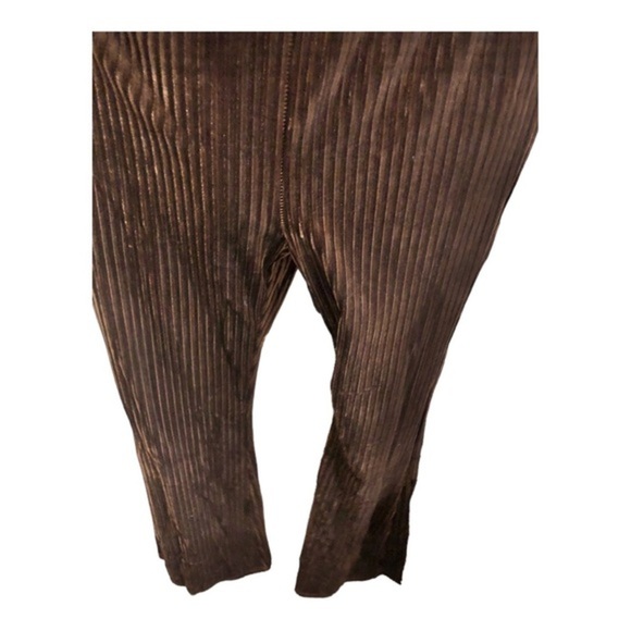 Brown corduroy velvet look flare‎ leg pants size large new - Picture 6 of 9
